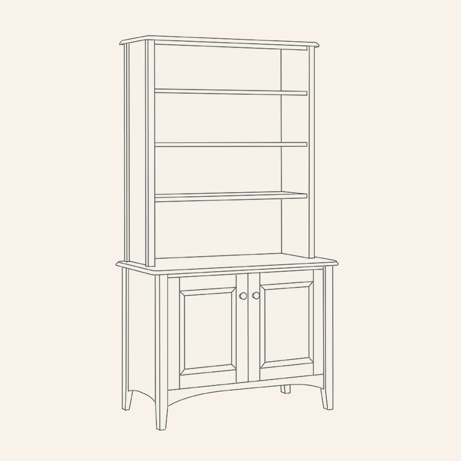 New England Bookcase & Chest 237489