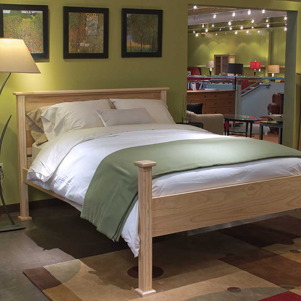 solid wood platform bed in maple hardwood from VT