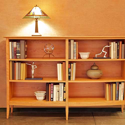 solid wood bookcase handcrafted in Vermont