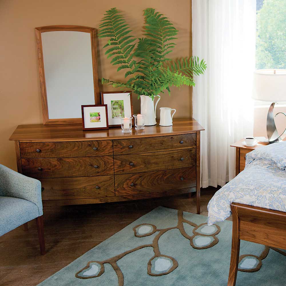 solid wood bedroom dresser hand made in Vermont.