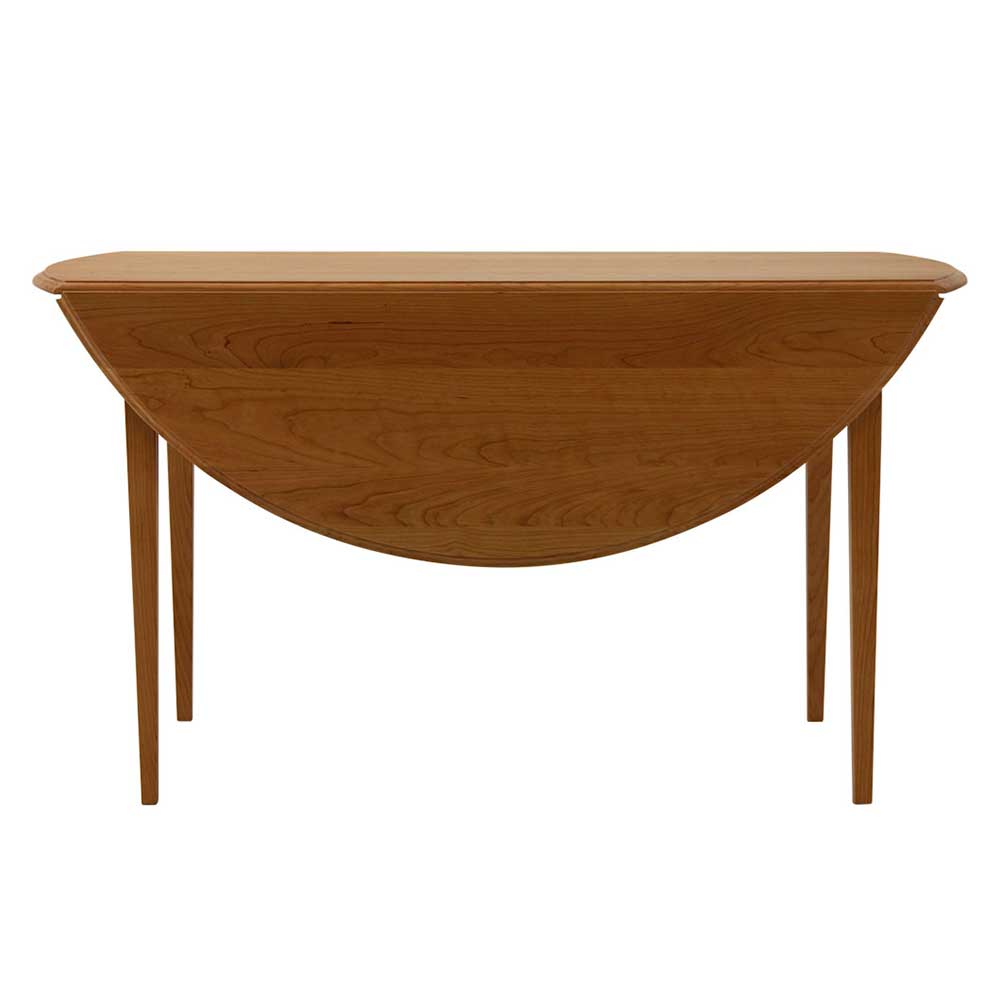 solid wood round drop leaf table