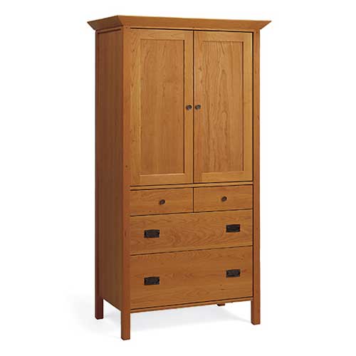 mission style solid wood bedroom armoire from VT