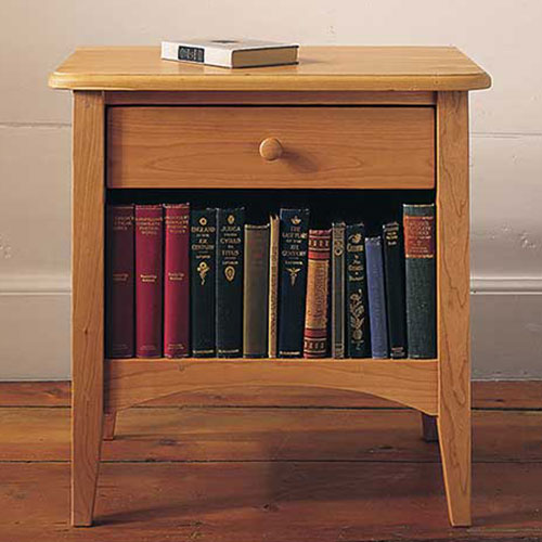 Shaker style night table handcrafted in Vermont