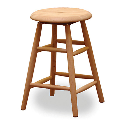 Solid wood swivel barstool handmade in VT