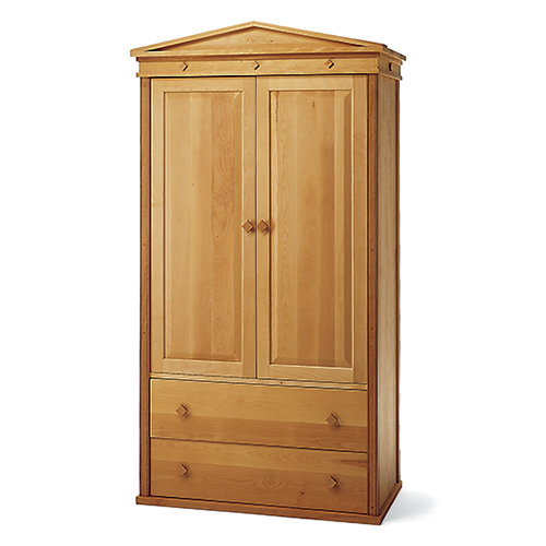 Solid wood bedroom armoires handcrafted in Vermont
