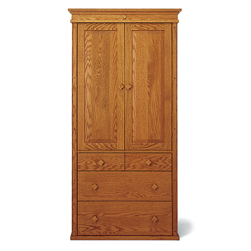 Solid wood bedroom armoires handcrafted in Vermont