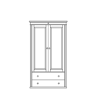 44" w  w/three-quarter length doors, starting at 7675