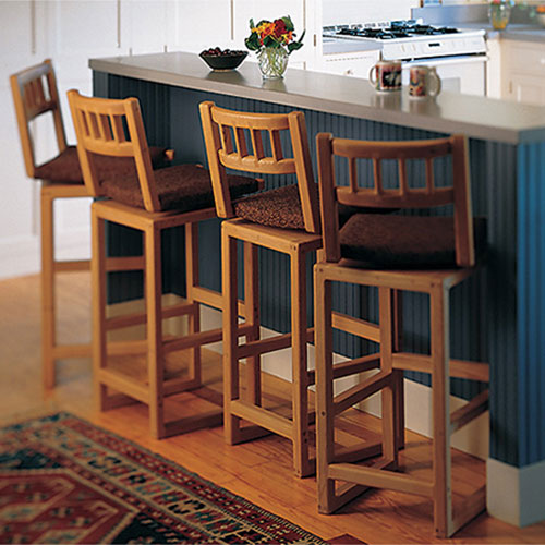 solid wood barstool swivel  handmade in Vermont