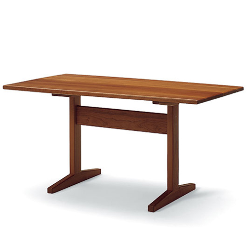 solid wood trestle base dining table made in VT