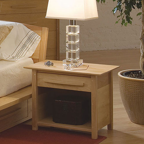 contemporary design solid wood nightstand