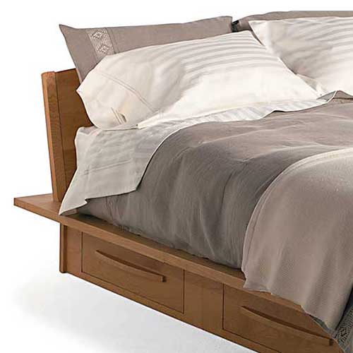 solid wood storage bed custom made in Vermont