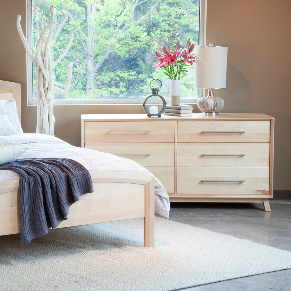 solid wood mid-century modern bedroom dresser VT