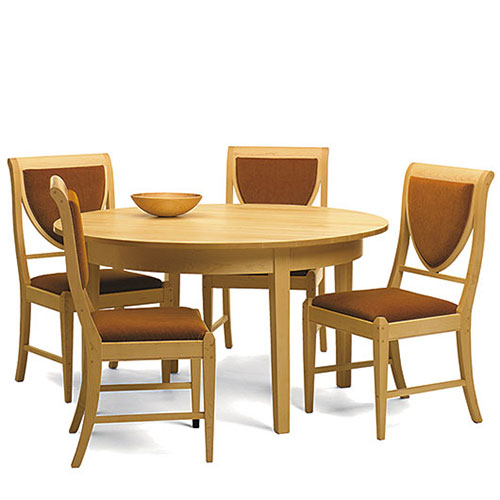 Solid wood birch dining table made in Vermont