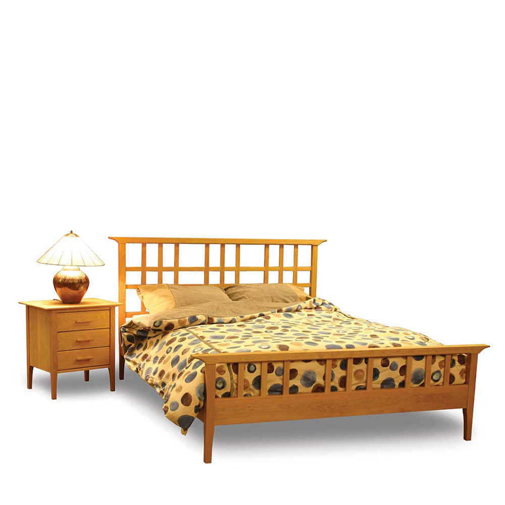 gramercy bed in solid cherry