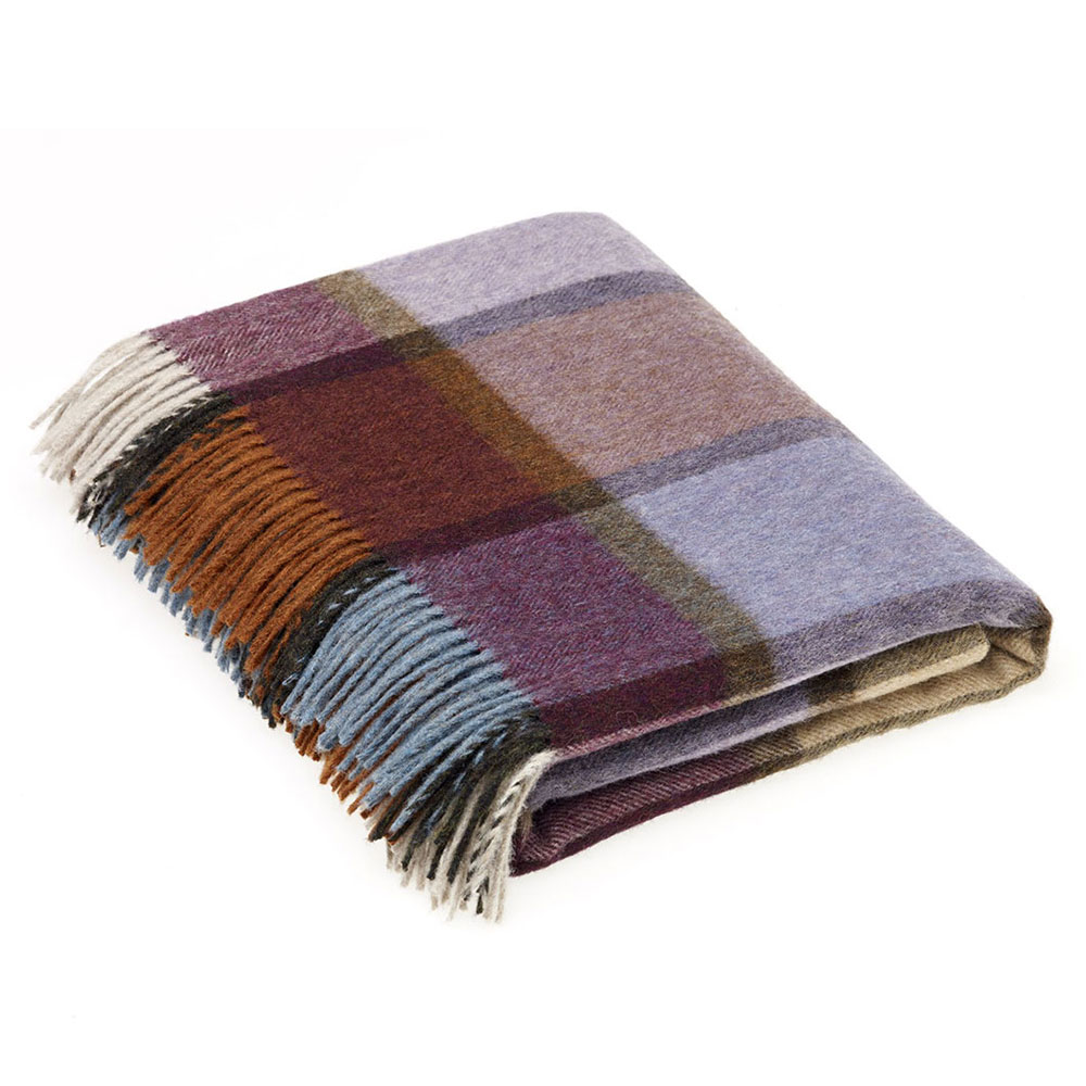 merino lambswool throw damson