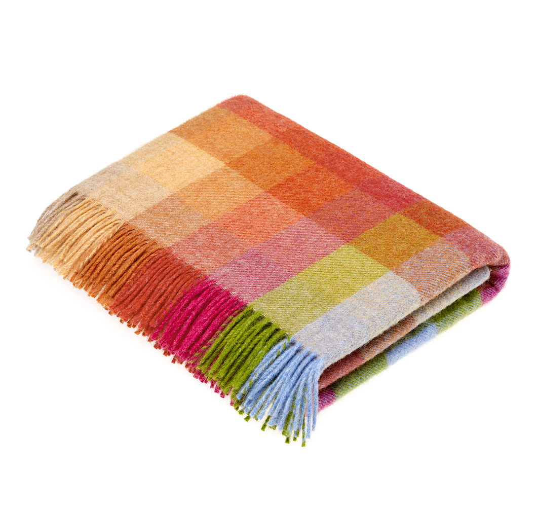 Shetland Pure Harlequin Throw