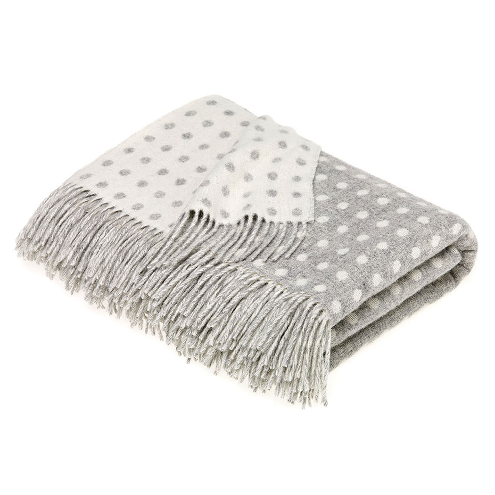 spot merino lambswool throw