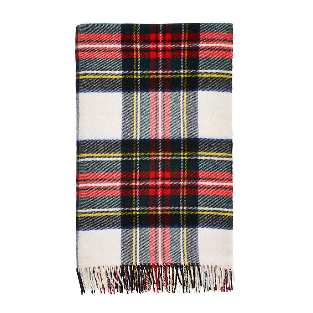 tartan plaid lambswool throw