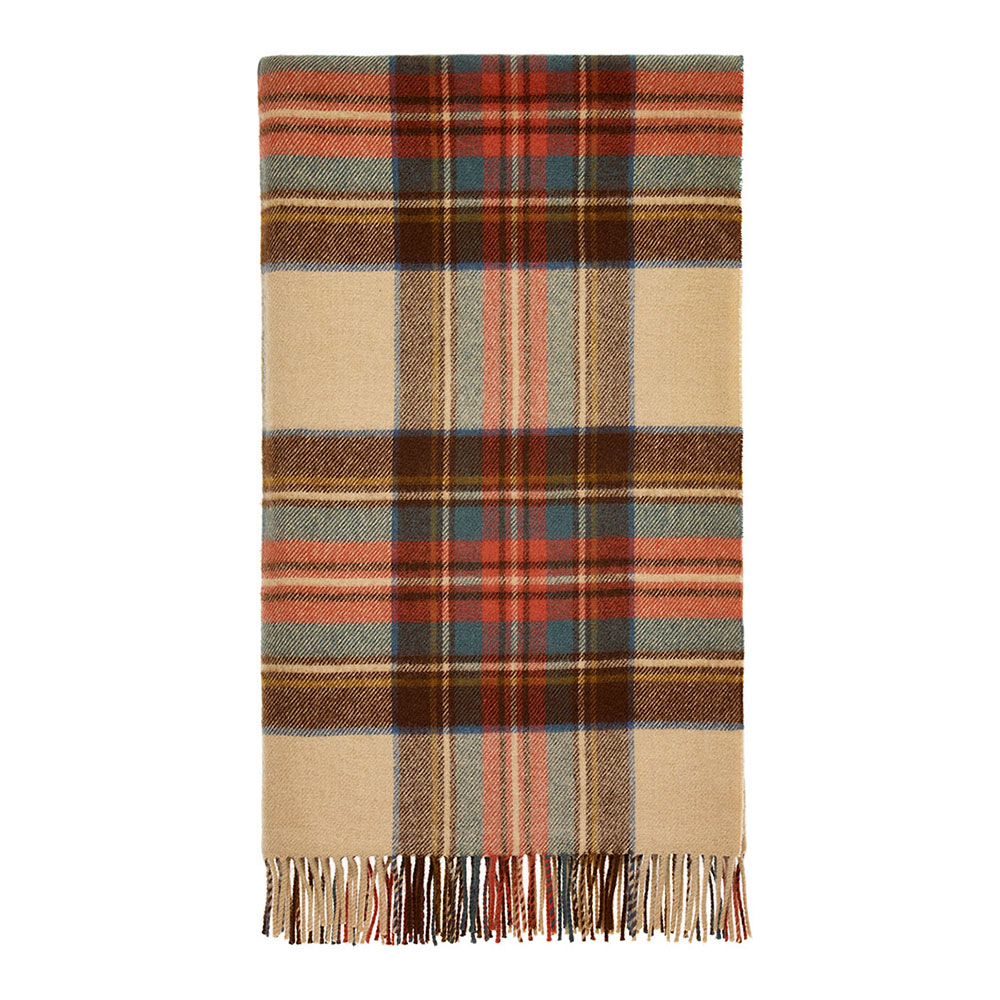 tartan plaid lambswool throw