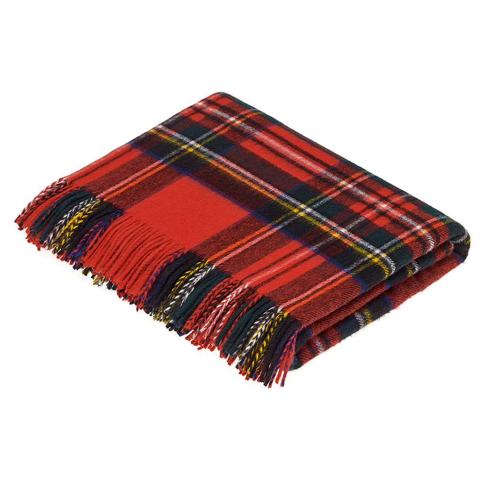 tartan plaid lambswool throw