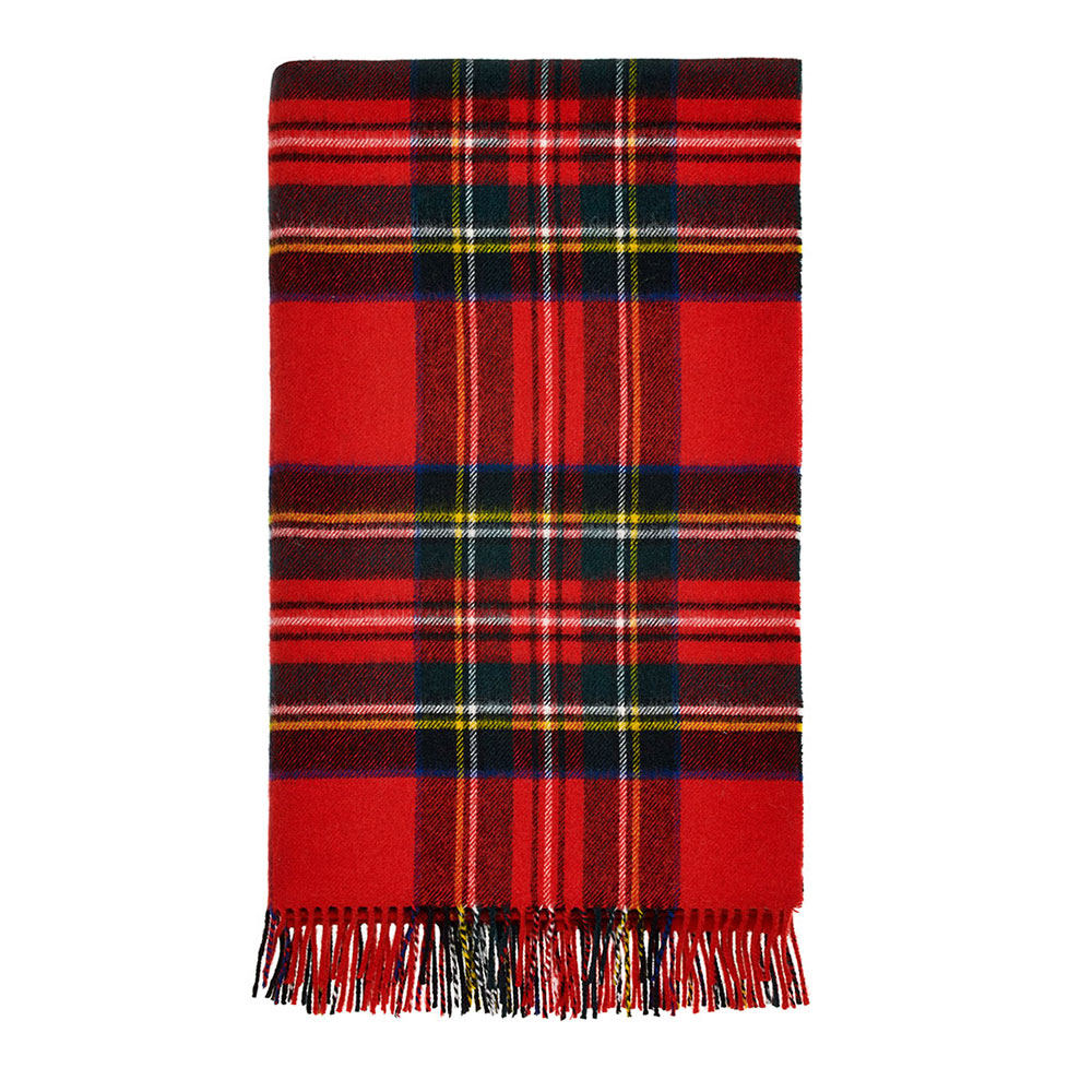 tartan plaid lambswool throw