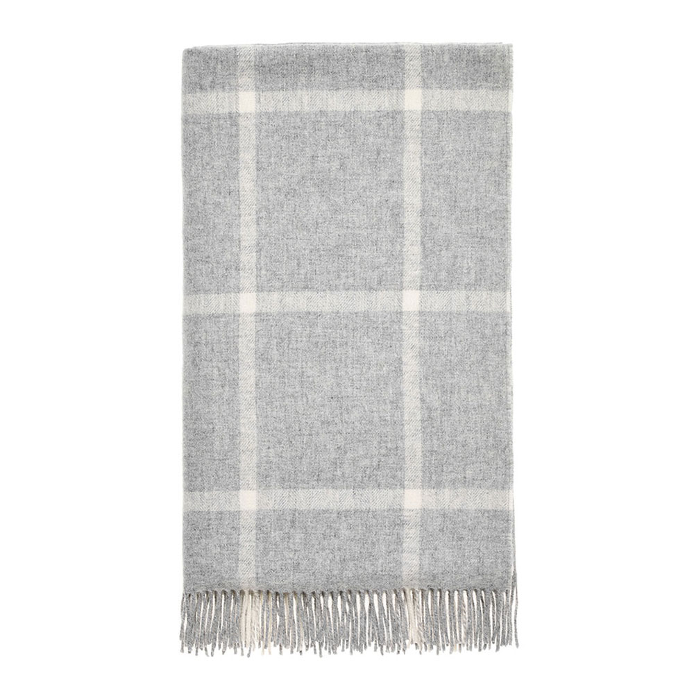 windowpane merino throw