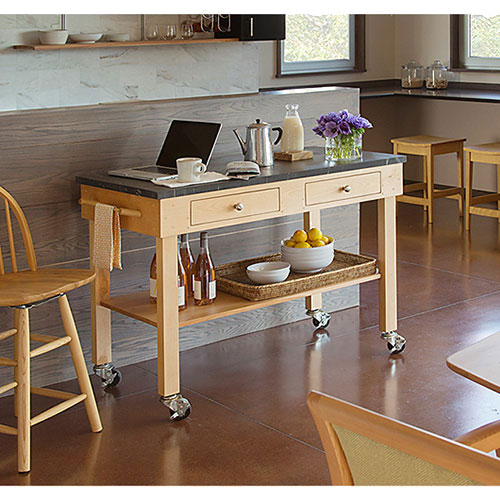 solid wood prep table handcrafted in VT