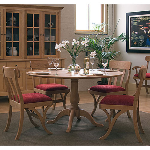 Solid cherry wood dining table handcrafted in VT