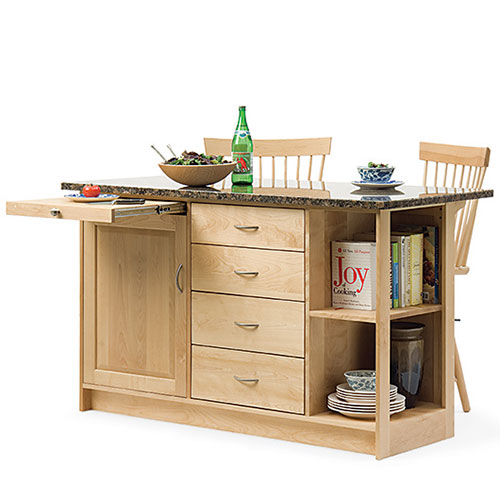 solid wood kitchen island handcrafted in Vermont