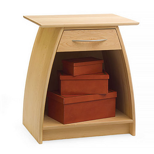 contemporary solid wood night stand made in VT