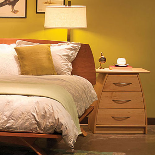 contemporary solid wood night stand made in VT