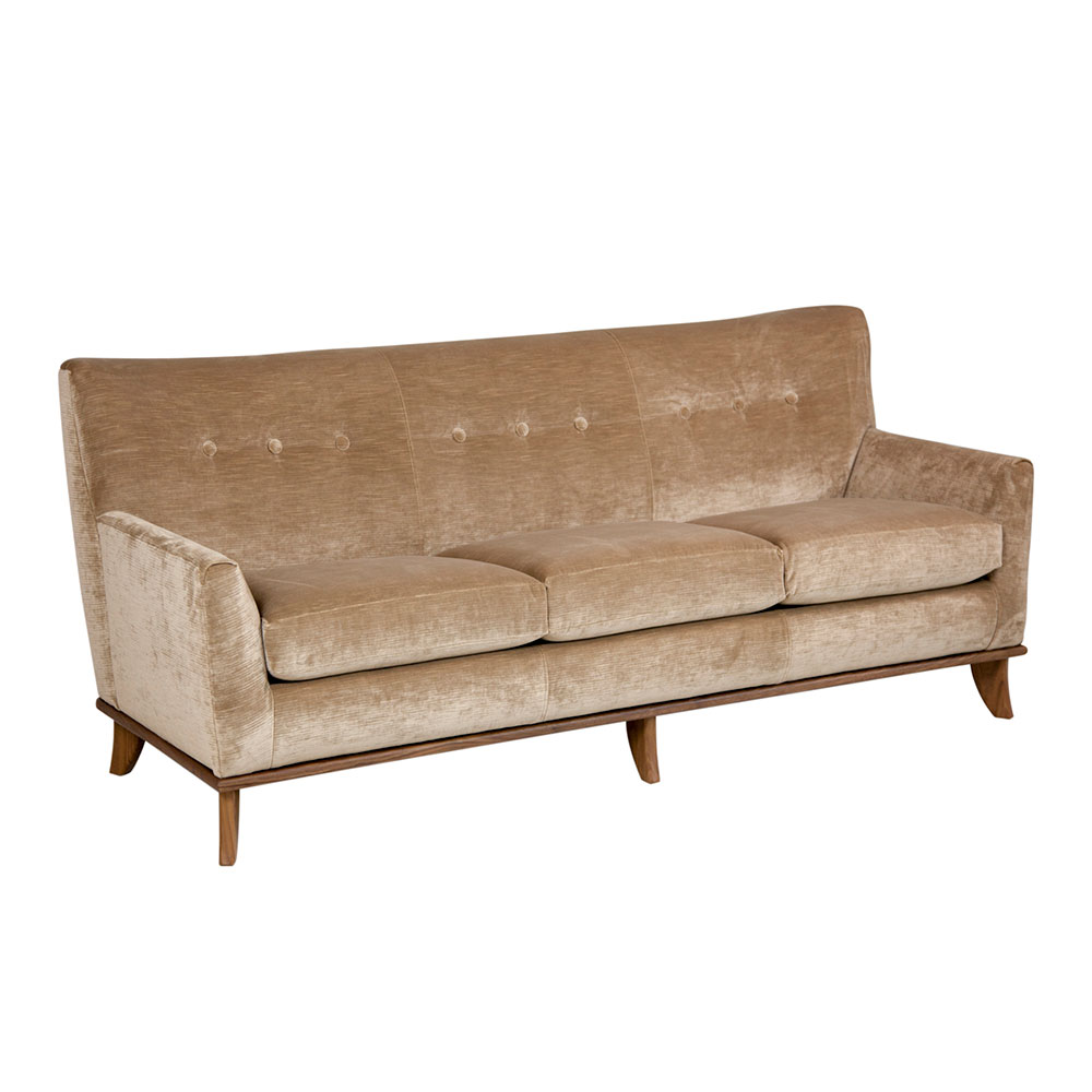 killington couch in solid walnut