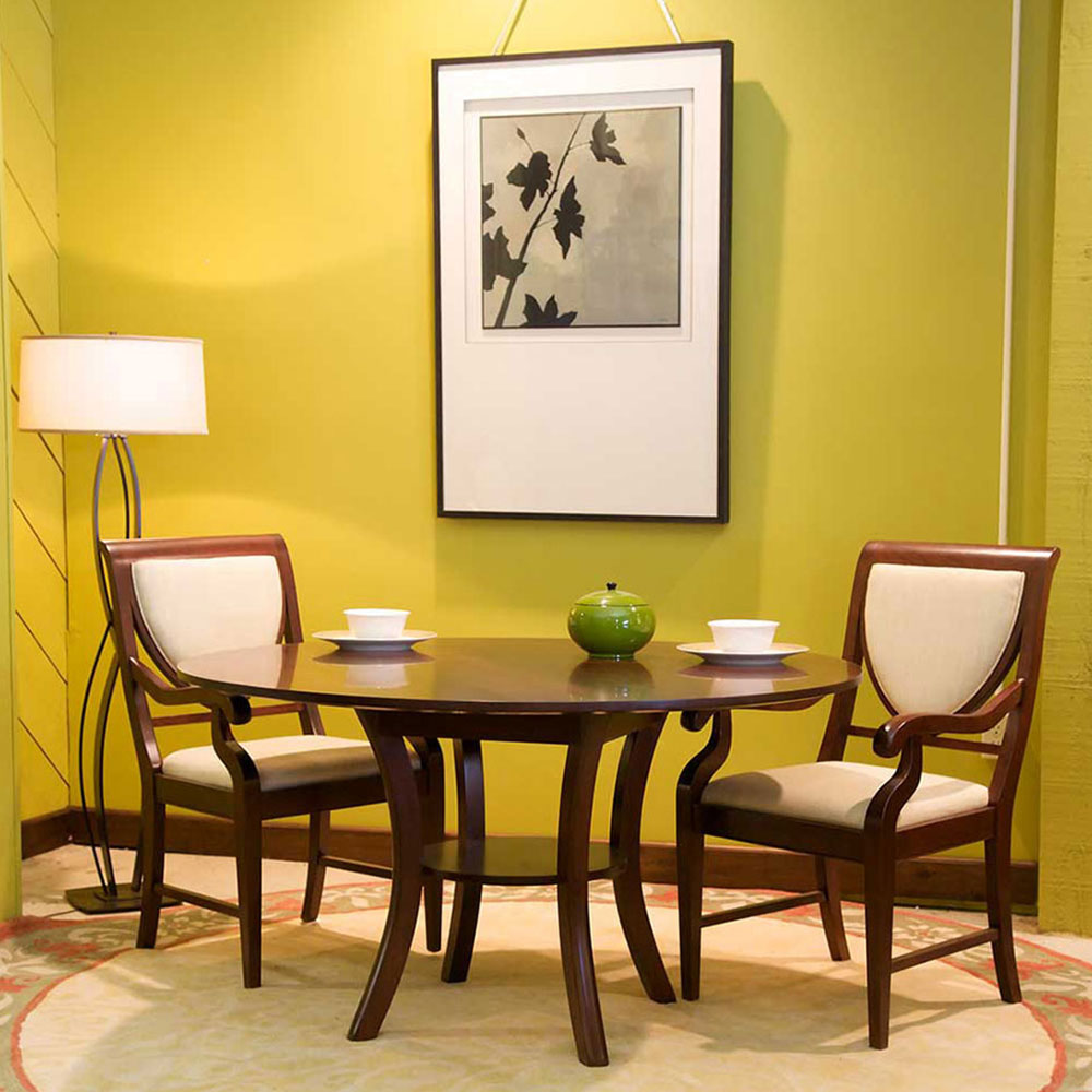 wheelock round dining table in solid cherry