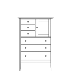 6-drawer vertical w/door, starting at 4950