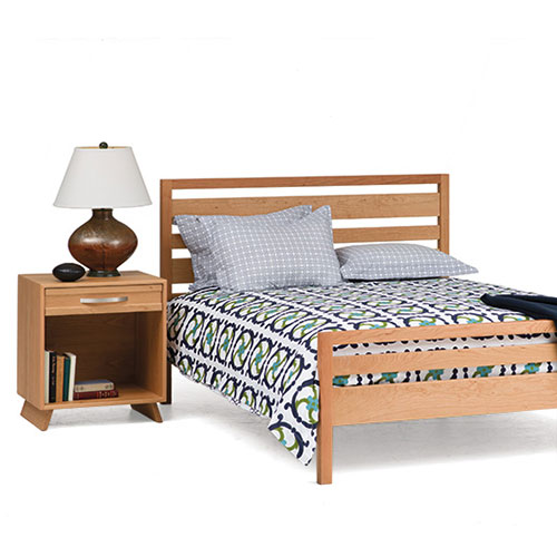 solid wood platform bed in cherry hardwood from VT