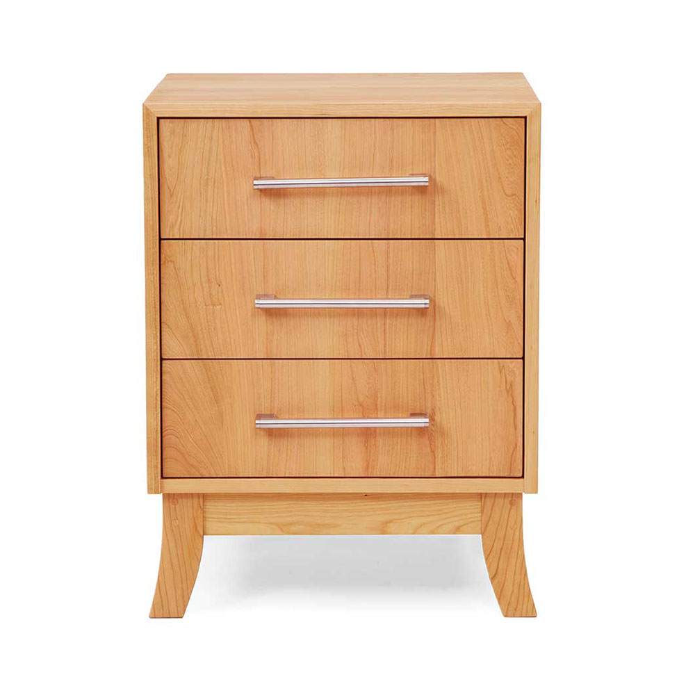 solid cherry night table mid-century modern from VT