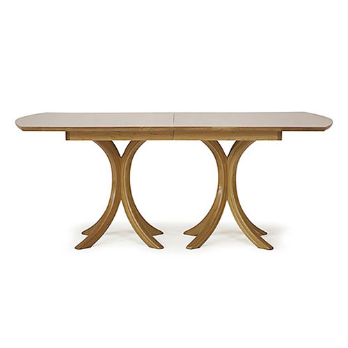 Solid wood extension dining table made in Vermont