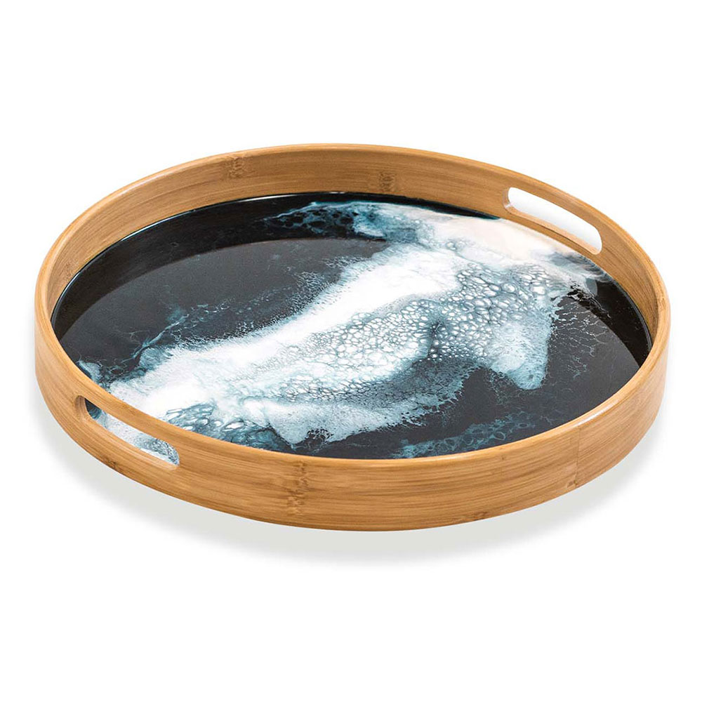 bamboo and eco-friendly epoxy serving tray