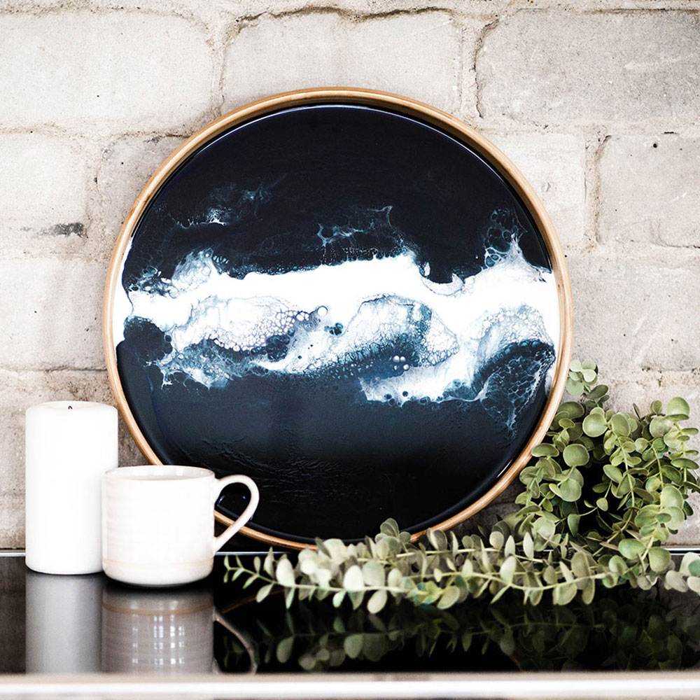 bamboo and eco-friendly epoxy serving tray