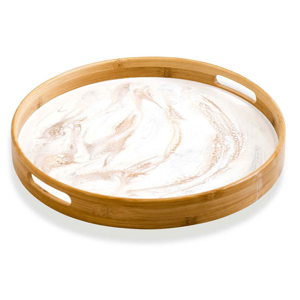 bamboo and eco-friendly epoxy serving tray