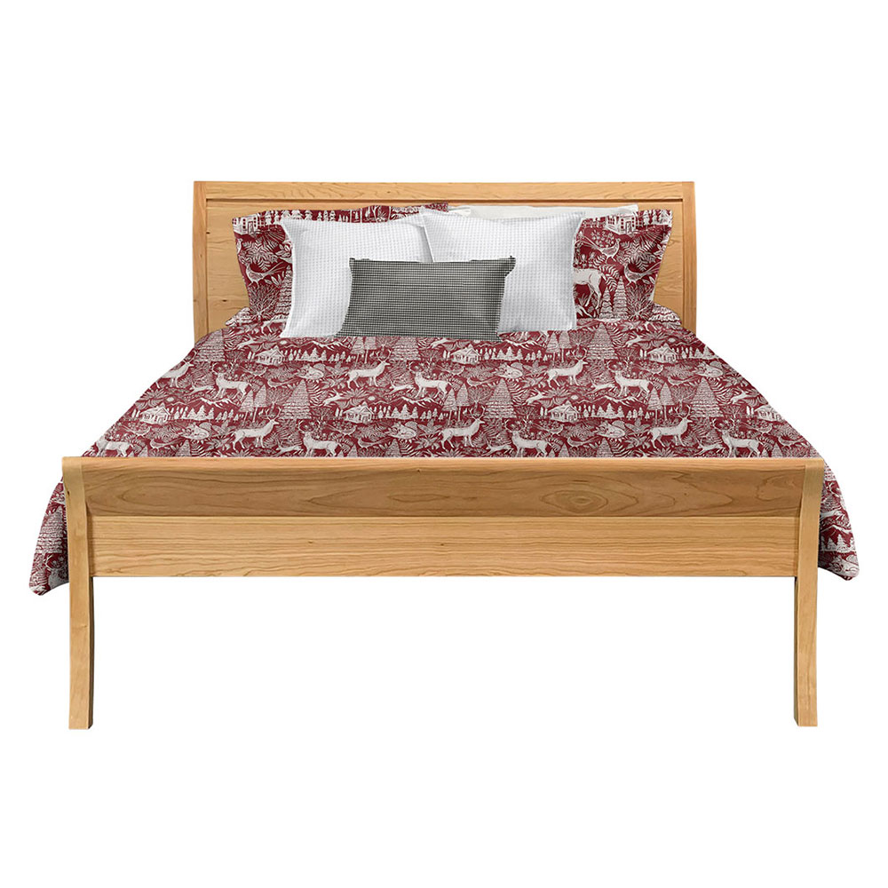 hyde park bed cherry with fine custom bedding