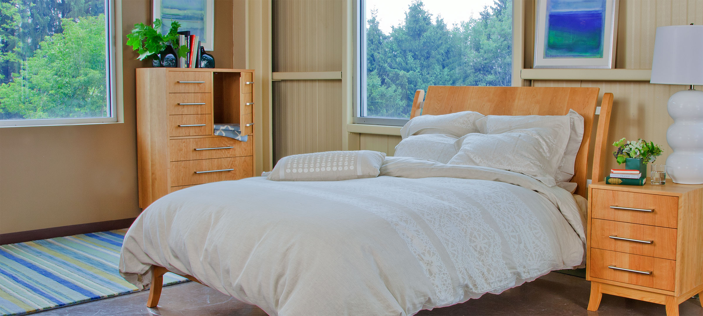 burlington bed, nightstand and dresser