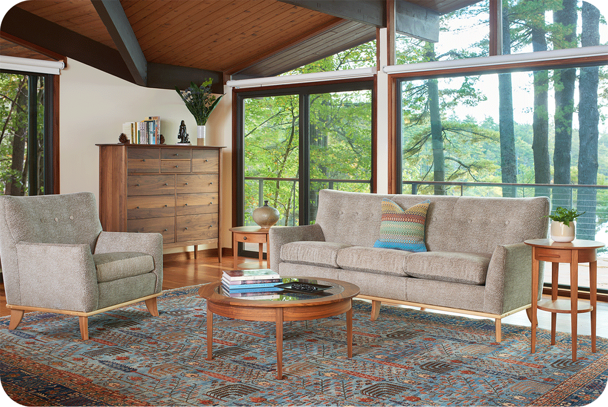 Killington seating with hyde park mule chest in background