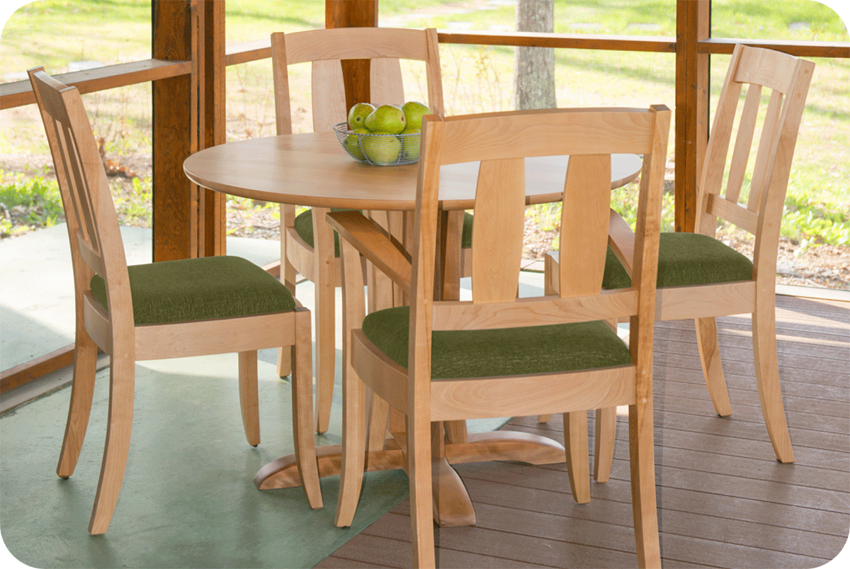 bridgewater dining table with newfane dining chairs