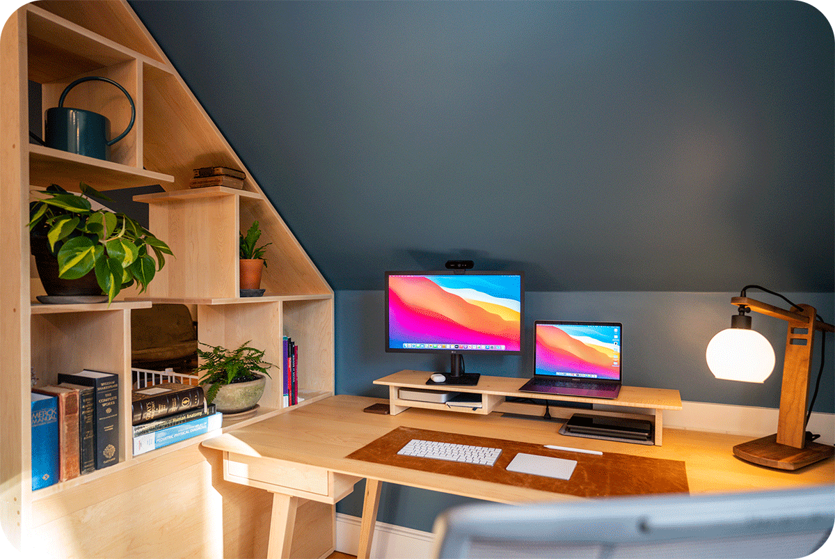 arlington table desk in home office