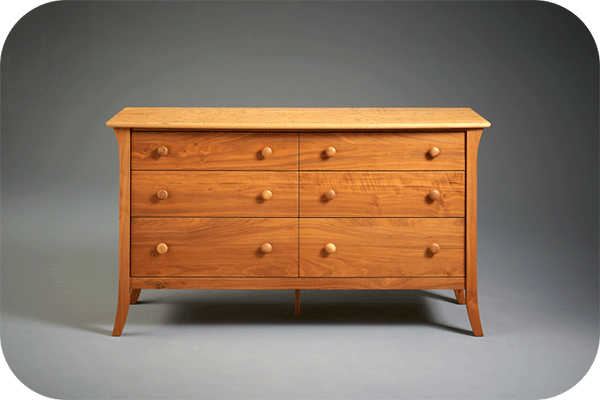 a cherry 6 drawer dresser