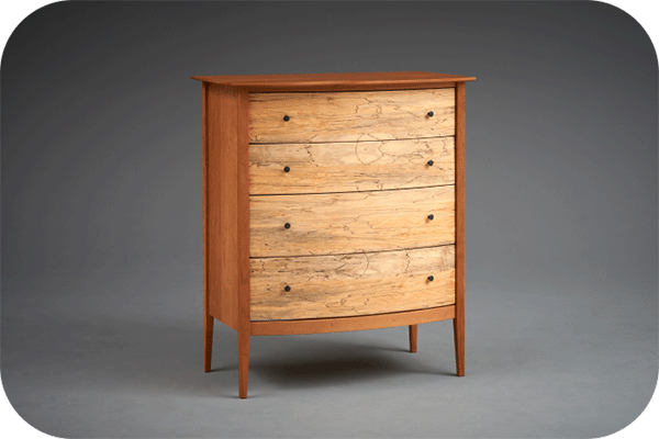 dresser with 2 tones of wood