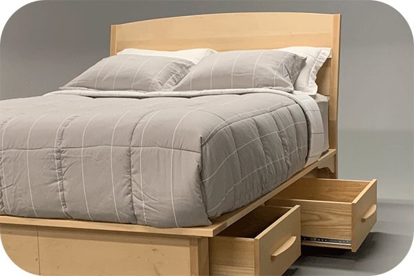 birch storage beds with 2 drawers underneath