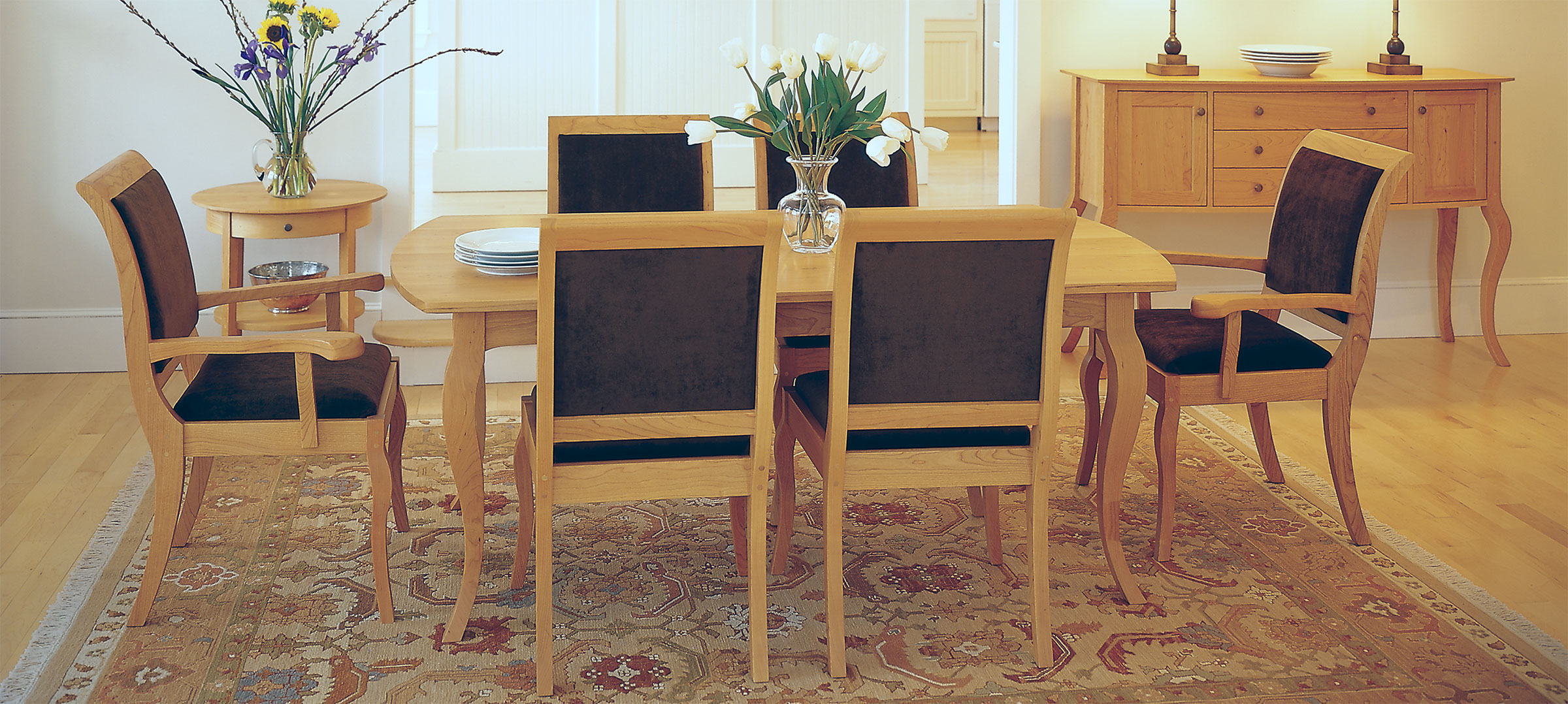 highgate dining table, chairs and sideboard