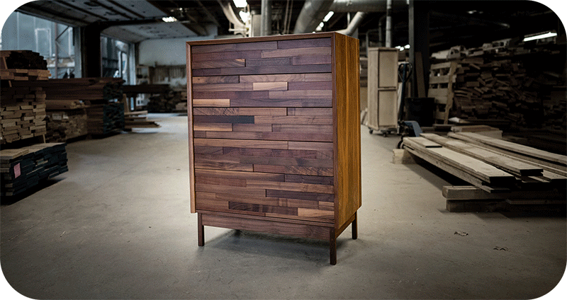 dresser in a workshop